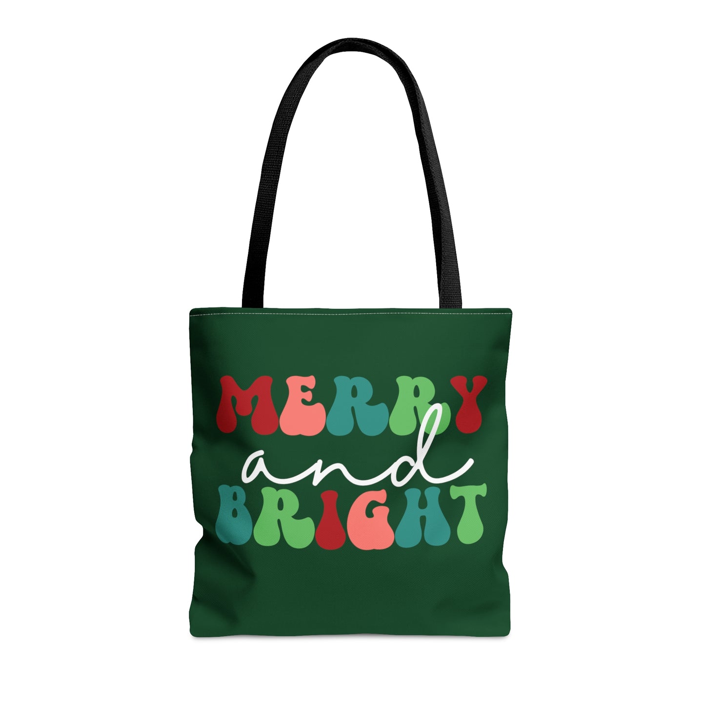 Merry and Bright Retro Christmas Tote Bag