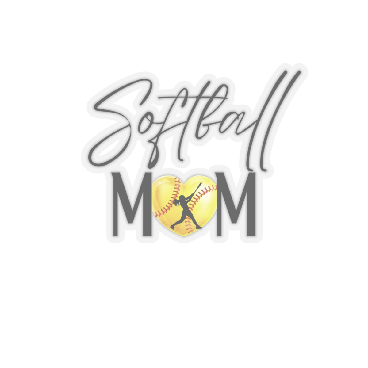 Softball Mom Kiss-Cut Stickers