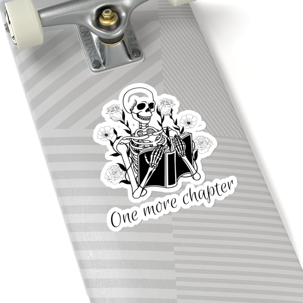 Just One More Chapter Skeleton Floral Kiss-Cut Stickers