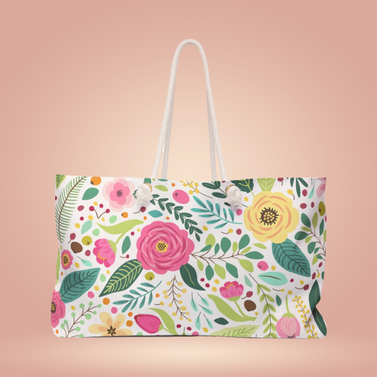 Bright Floral Weekender Bag