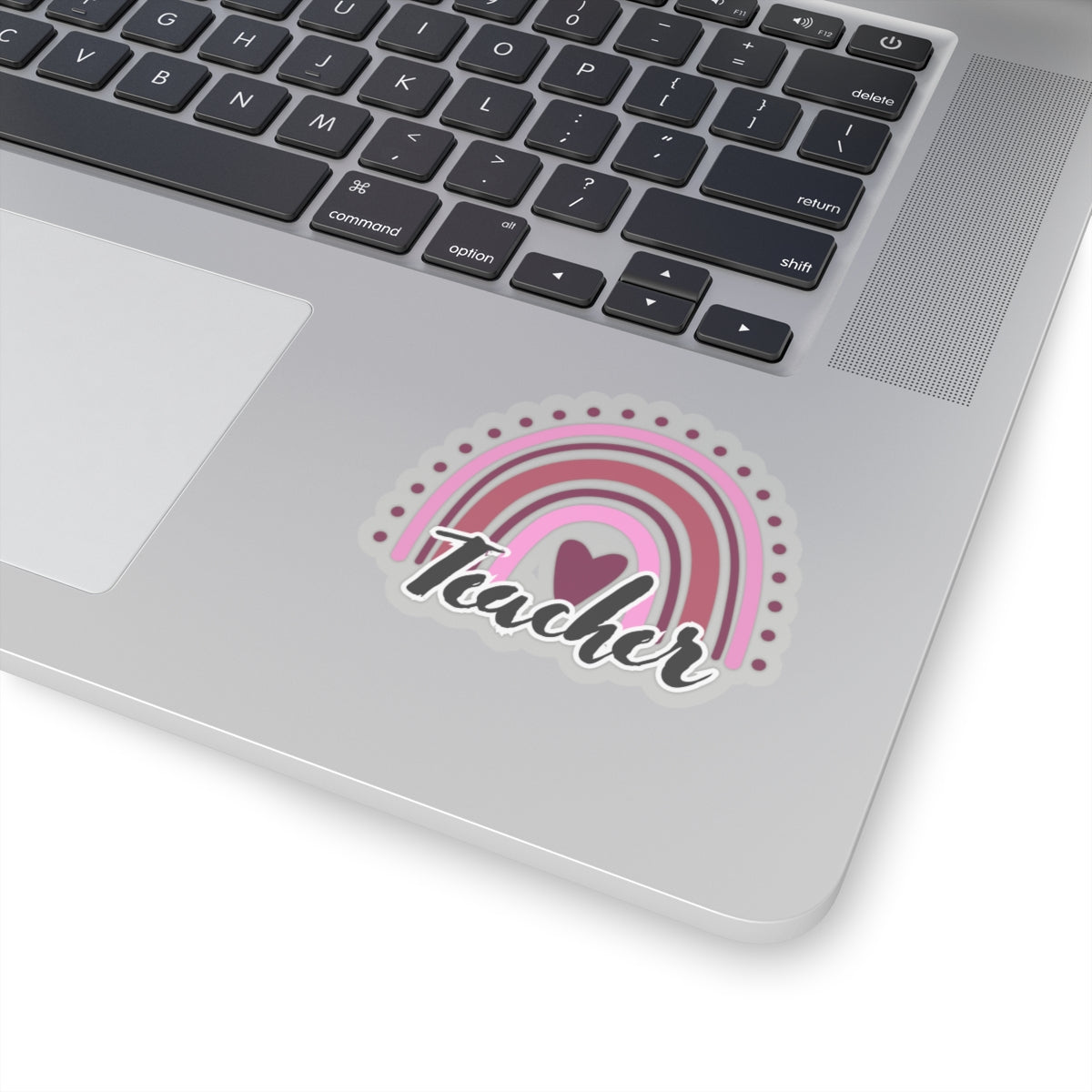 Pink Bojo Rainbow Teacher Kiss-Cut Stickers
