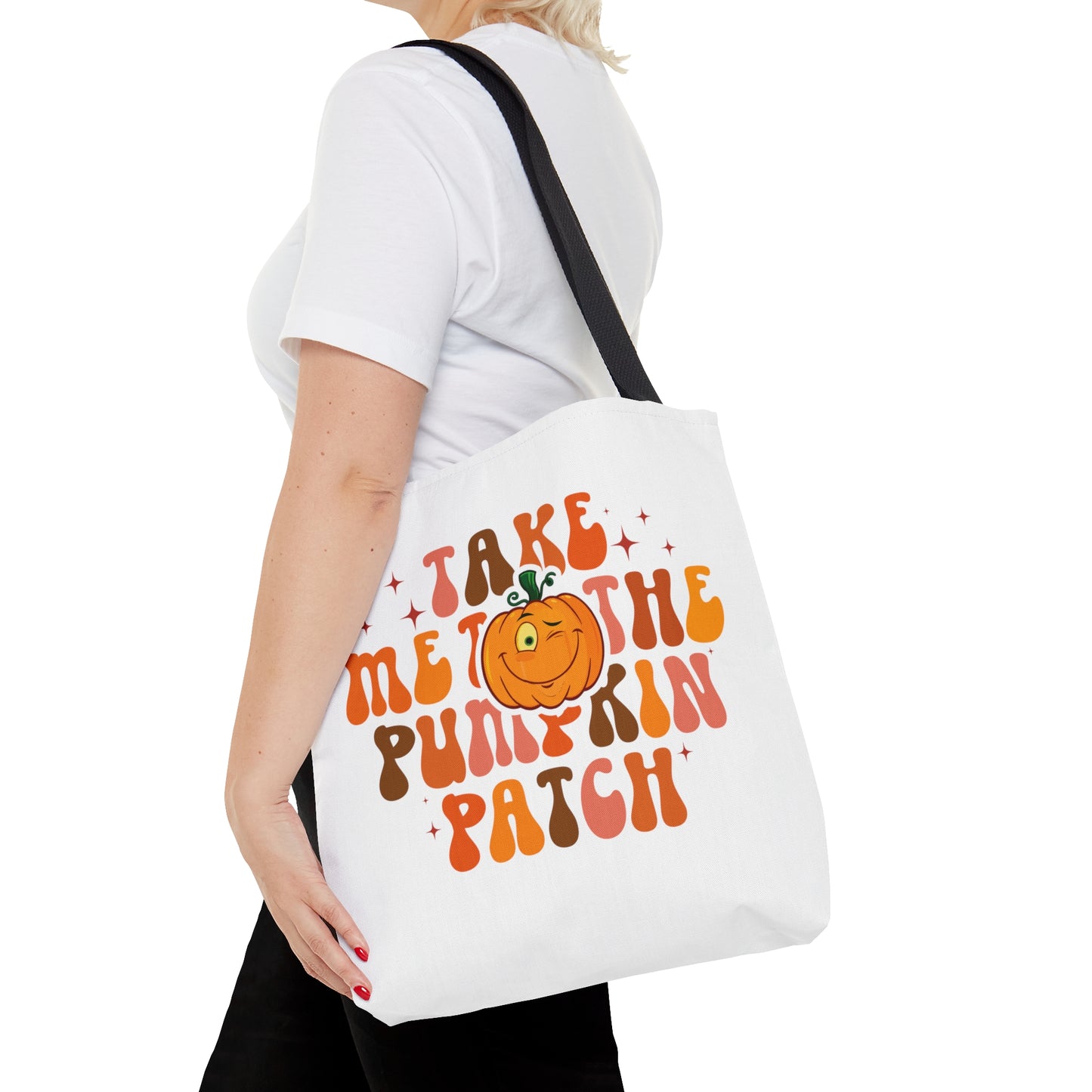 Take Me to the Pumpkin Patch Retro Pumpkin Tote Bag