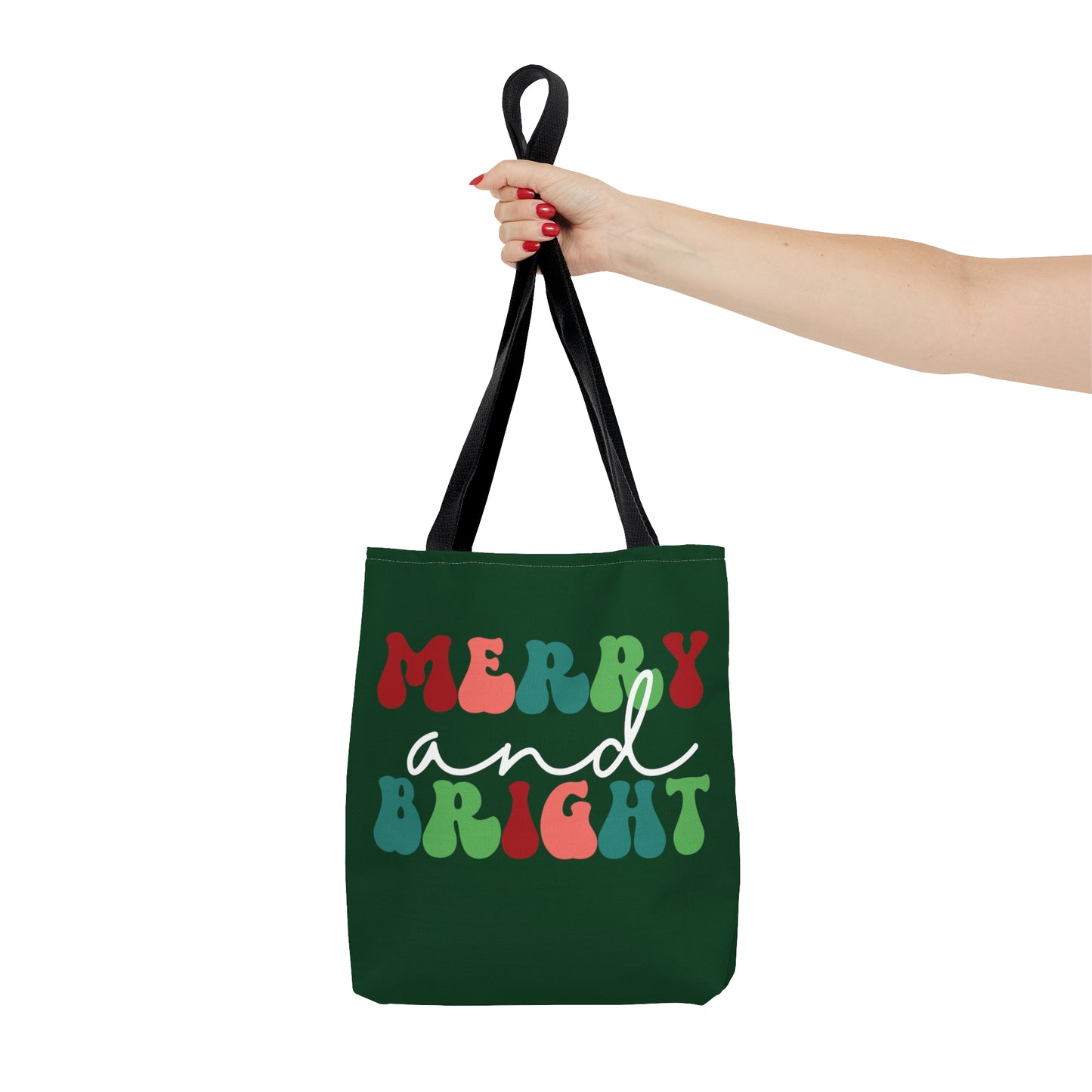 Merry and Bright Retro Christmas Tote Bag