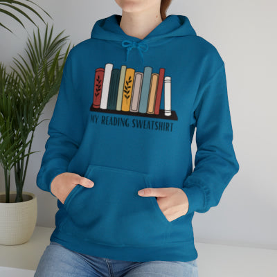 My Reading Sweatshirt Bookshelf Unisex Heavy Blend™ Hooded Sweatshirt