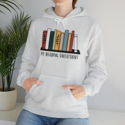 My Reading Sweatshirt Bookshelf Unisex Heavy Blend™ Hooded Sweatshirt