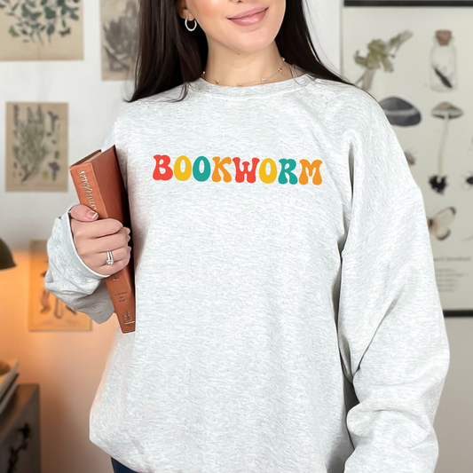 Bookworm Retro Unisex Heavy Blend™ Crewneck Sweatshirt