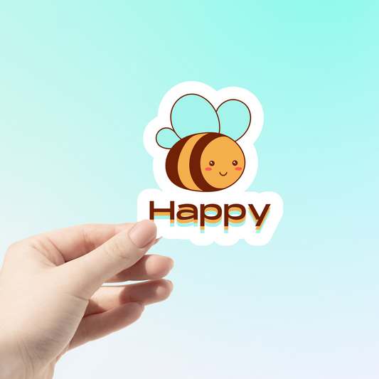 Bee Happy Kiss-Cut Stickers