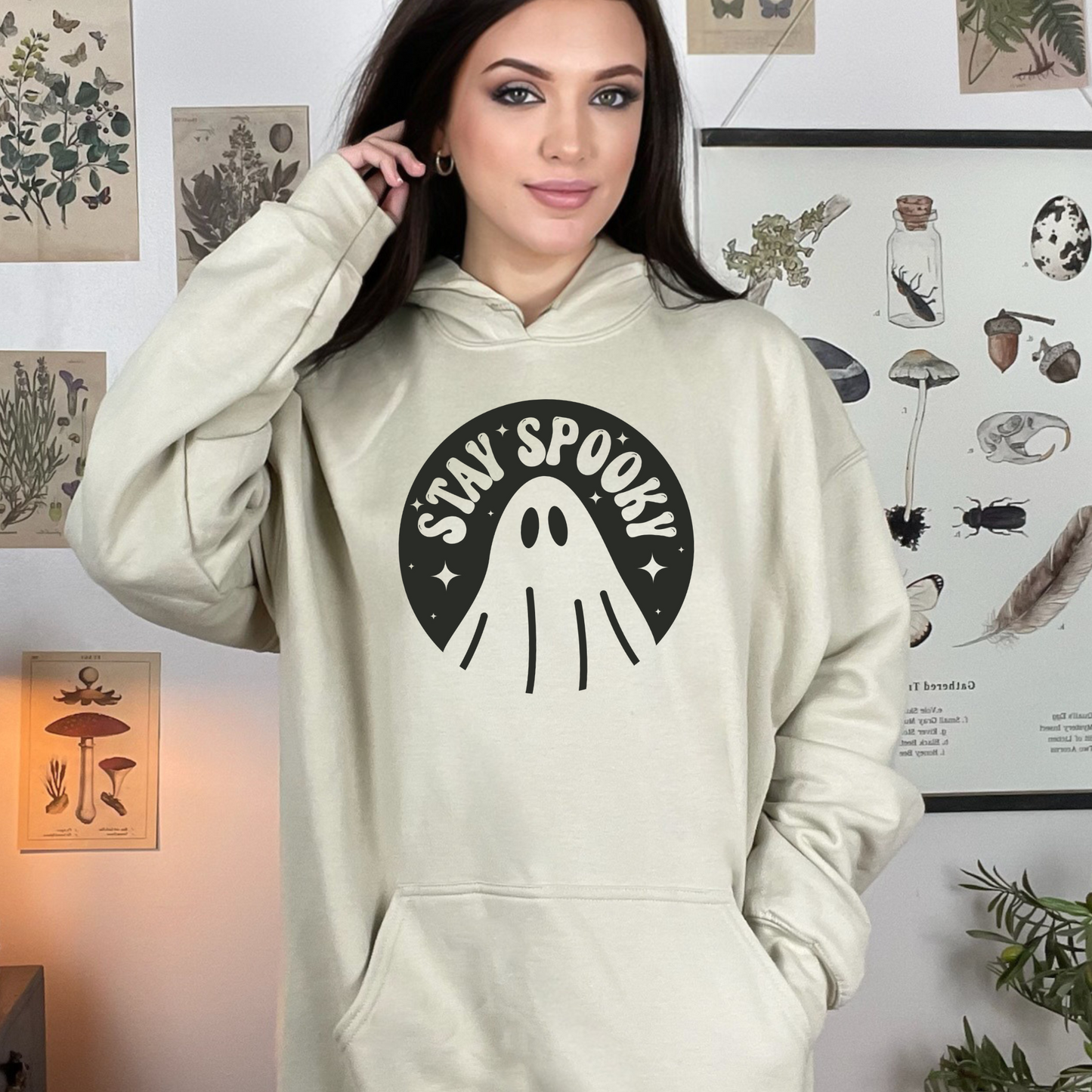 Stay Spooky Halloween Ghost Unisex Heavy Blend™ Hooded Sweatshirt