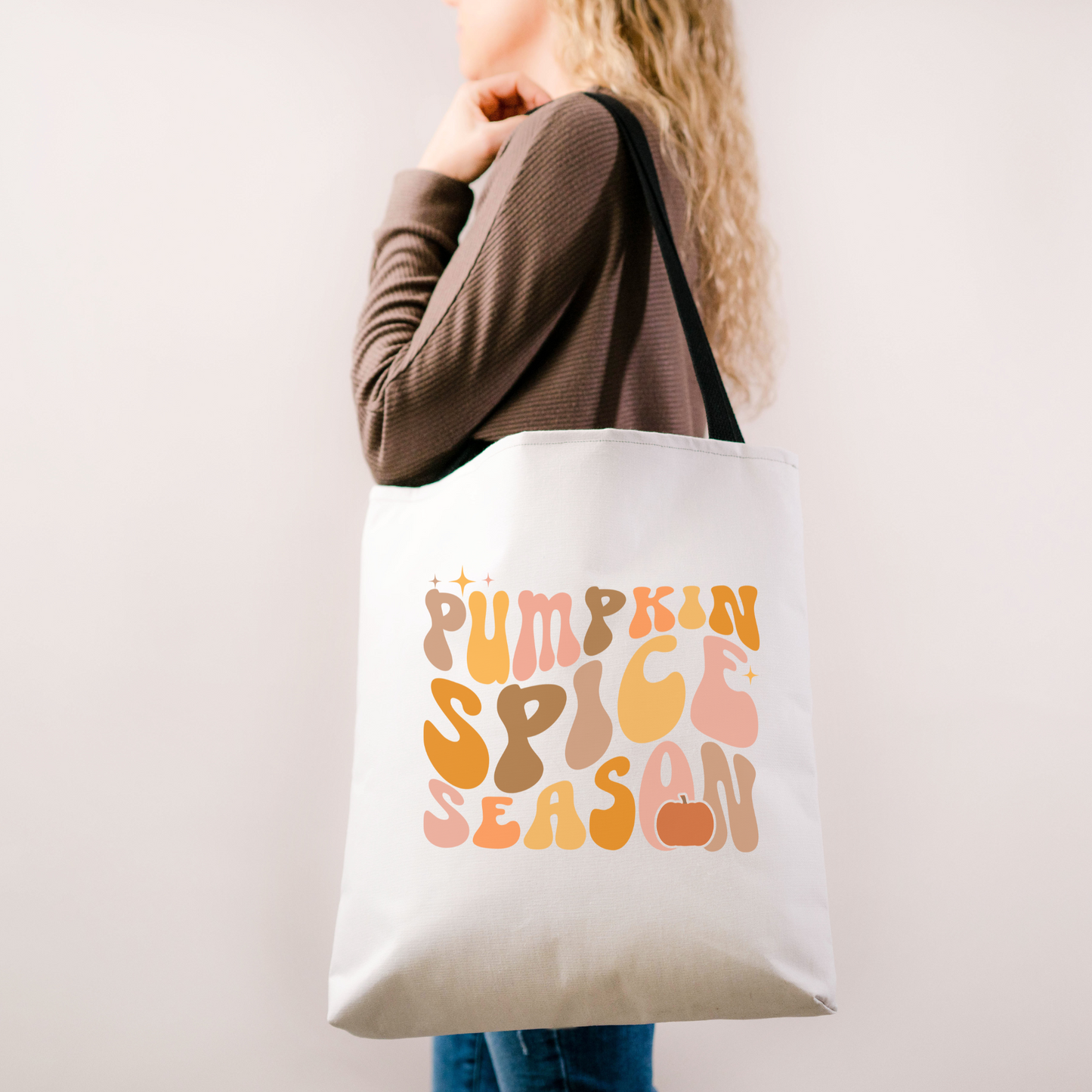 Pumpkin Spice Season Retro Tote Bag