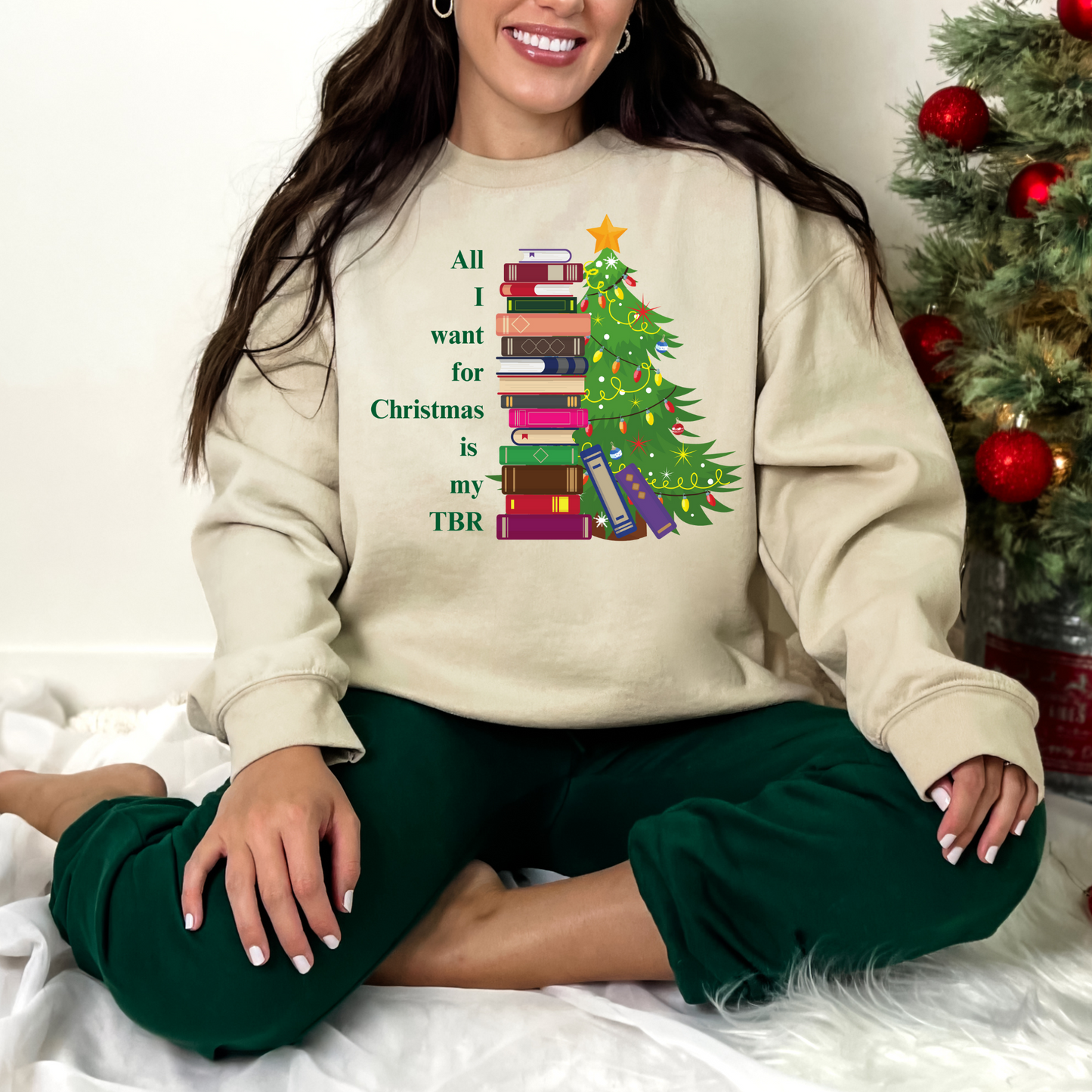 All I Want For Christmas is My TBR Book Lover Unisex Heavy Blend™ Crewneck Sweatshirt