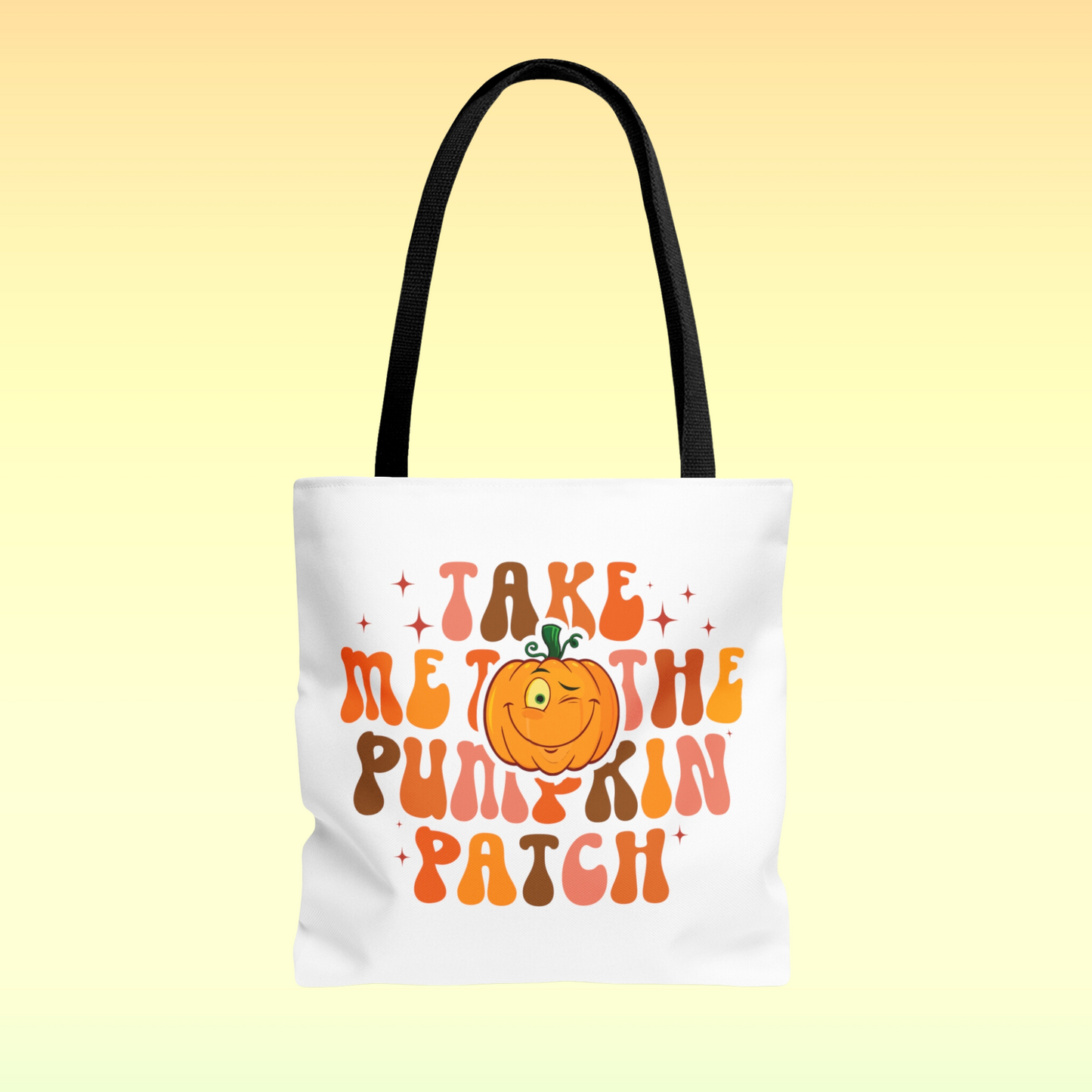 Take Me to the Pumpkin Patch Retro Pumpkin Tote Bag